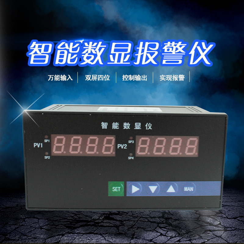 雙輸入智能數(shù)字顯示控制儀溫度壓力液位數(shù)顯表上下限報警數(shù)顯表